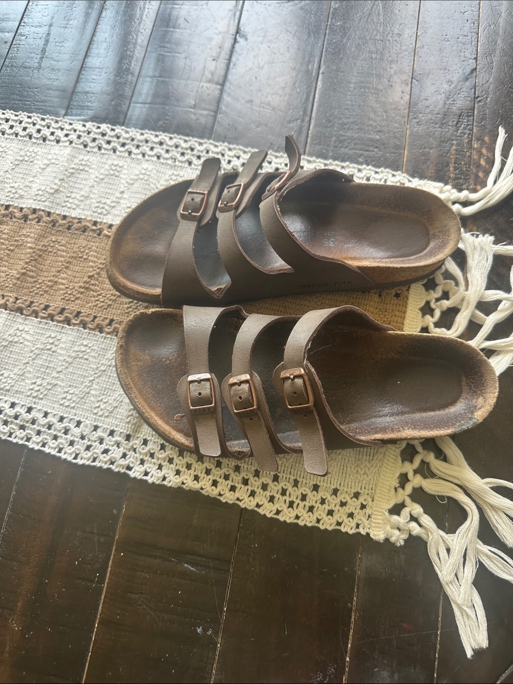 Birkenstock Triple Buckle Brown  Sandals